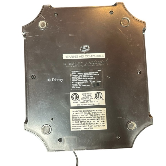 Disney Mickey Mouse Black and Red Vintage Phone - Picture 9 of 9